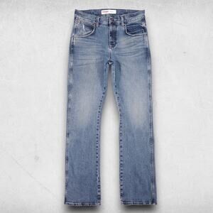 Wrangler Slim Boot 77 Jeans Men 30x32 Md Blue Vintage Distressed Stretch Western